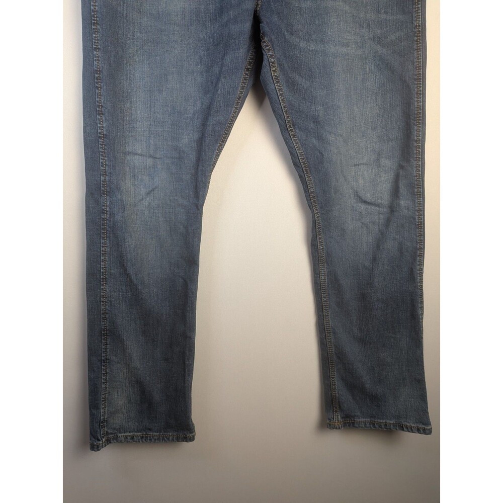 Wrangler Retro Jeans Slim Straight Mens 38x32 Western Medium Wash Stretch - Picture 2 of 13